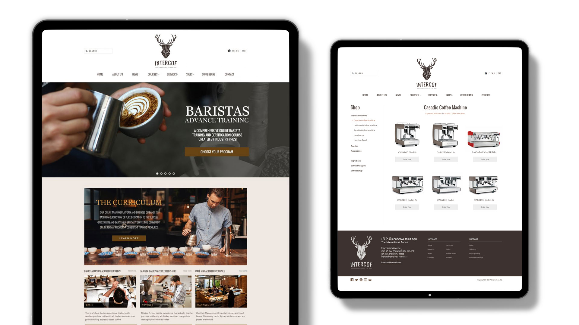 Intercof website