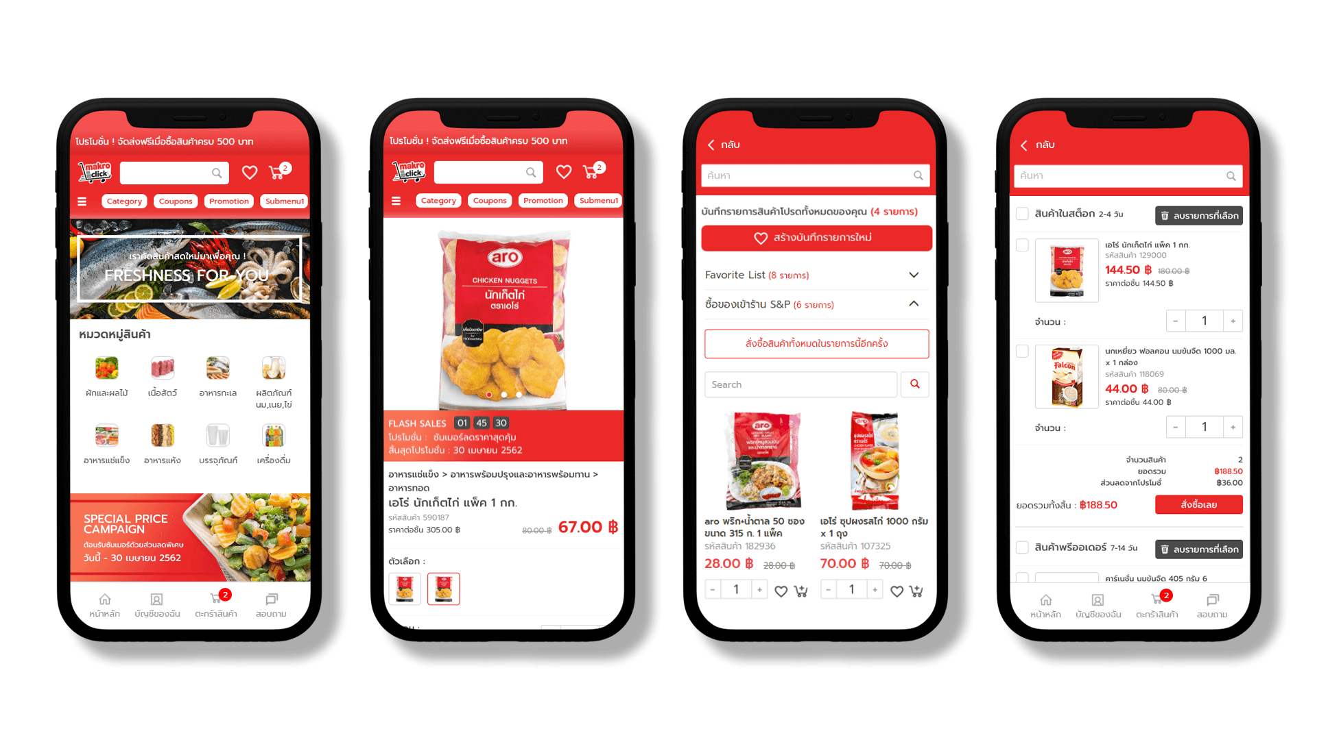 Mobile screens across key shopping flows